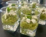 Une image de l'étape 6 de Verrines de purée de courgettes à la menthe et feta.