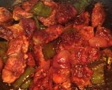 A picture of step 9 of Chilli Chicken (dry).