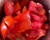 A picture of step 2 of Okra in Sweet Tomato Sauce.
