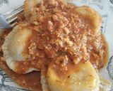 Foto del paso 6 de la receta: Sorrentinos caseros de ricota casera jamón y queso. Bolognesa de pollo