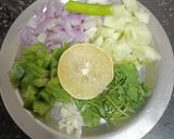 A picture of step 1 of Mango Gazpacho.