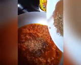 A picture of step 1 of Asun jollof.