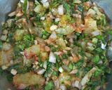 A picture of step 3 of Phodshi Kolambi Chi Bhaji (Grassy Leafy Veg And Shrimp Fritters).