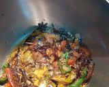 A picture of step 2 of Lahori Achari Chana Pulao or Baryani.