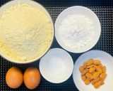 Hình bước làm 1 của món Bánh quy nhân hạnh nhân (Amaretti)