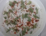 A picture of step 5 of Kashmiri raita.