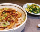 Hình bước làm 3 của món Mỳ Udon xào sốt Bulgogi