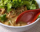 A picture of step 5 of Soya milk soup noodle.
