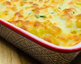 A picture of step 7 of Baked Cheesy Béchamel Pasta with mincemeat.