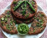 A picture of step 5 of Potato Peas Stuffed Jowar Flour Paratha. Smart, Spicy And Super.