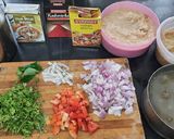 A picture of step 1 of Spicy misal pav.