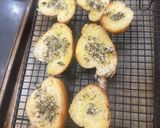 A picture of step 4 of Worlds easiest garlic bread 🤣.