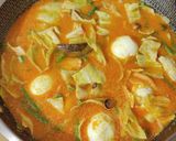 Foto langkah ke 6 dari resep Gulai Kol, Kacang Panjang dan Telur.