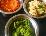 A picture of step 4 of Patriotic Tricolor Upma.