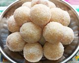 A picture of step 4 of Fresh Coconut Laddoo. (Basant Panchmi Special).
