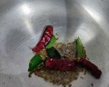 A picture of step 3 of Singhara atta kadhi.