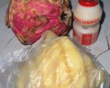 Foto langkah ke 1 dari resep Juice Buah Naga Nanas Jambu Segar.