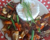 A picture of step 6 of Veggie stirfry with oystermushrooms.