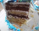 A picture of step 4 of Pinacolada cake.
