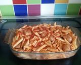 A picture of step 8 of Vickys Sausage Meat Meatball Pasta Bake, GF DF EF SF NF.