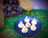 A picture of step 6 of Rasmalai modak.