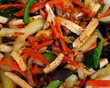 Celery chicken and braised tofu stirfry #mommasrecipes recipe step 4 photo