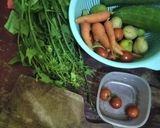 Foto langkah ke 1 dari resep 168). Salad Daun Labu Siam Saus Jeruk Nipis 🥕🥒🥔🍅🍋.