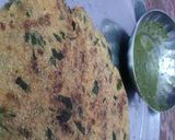 A picture of step 4 of Makka methi parantha.