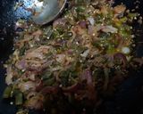 A picture of step 2 of Bhindi piyaz.