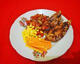 Foto langkah ke 5 dari resep 38. Grilled black pepper chicken steak with paprika sauce.