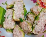Hình bước làm 3 của món Thịt nhồi chuối xanh