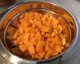 Une image de l'étape 5 de Salade de melon et kiwis au jus de pêches.