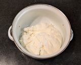 A picture of step 1 of Rose Shrikhand.