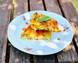 Pas rețetă Clătită (împaturată) din dovlecel cu pui și mozzarella (fără gluten) 6 fotografie