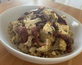 A picture of step 4 of Roasted zaatar cauliflower and bulgur salad with tahini dressing.