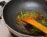 A picture of step 3 of Kerala style beetroot pickle.