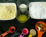 A picture of step 1 of Tri colour motichur laddu.