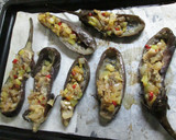 Foto del paso 5 de la receta: Berenjena rellena de huevo (monjitas simpáticas)