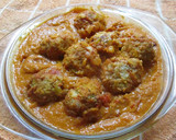 Foto del paso 11 de la receta: Albóndigas de pollo en salsa de tomate y zanahoria en brochetas (para dieta)