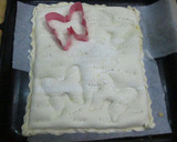 Foto del paso 7 de la receta: Tarta de maíz con adornos de mariposas crocantes