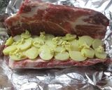 Foto del paso 5 de la receta: Cabezada de lomo de cerdo rellena con patatas y queso