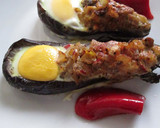 Foto del paso 8 de la receta: Berenjena rellena de huevo (monjitas simpáticas)
