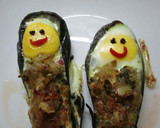 Foto del paso 9 de la receta: Berenjena rellena de huevo (monjitas simpáticas)