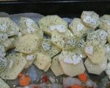 Foto del paso 5 de la receta: Bacalao batatero y papas con ajos aliñados