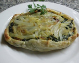 Foto del paso 10 de la receta Tarta mini de acelga con champiñones al ajo y cebollita dorada para cogelar
