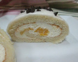 Foto del paso 16 de la receta: Tronco de árbol con nata y melocotones