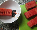 Foto del paso 4 de la receta: Bastones de sandía con semillas comestibles