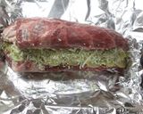 Foto del paso 8 de la receta: Cabezada de lomo de cerdo rellena con patatas y queso