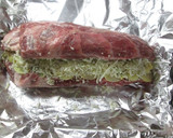 Foto del paso 8 de la receta: Cabezada de lomo de cerdo rellena con patatas y queso