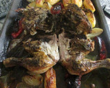 Foto del paso 6 de la receta: Pollo al perejil con patatas y verduras horneadas
